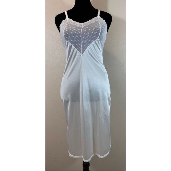 Vintage Ashley Taylor Lace Bodice & Trim White Slip Women's 32B - Picture 1 of 12